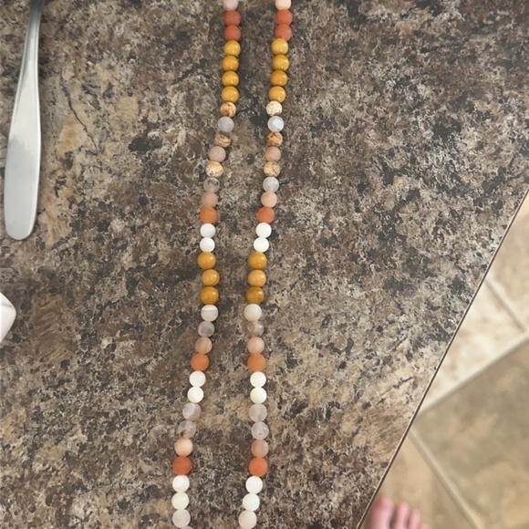 Sunflower Sunrise Necklace(Orange Aventurine, Picasso Jasper and Mookaite) - Picture 2 of 2